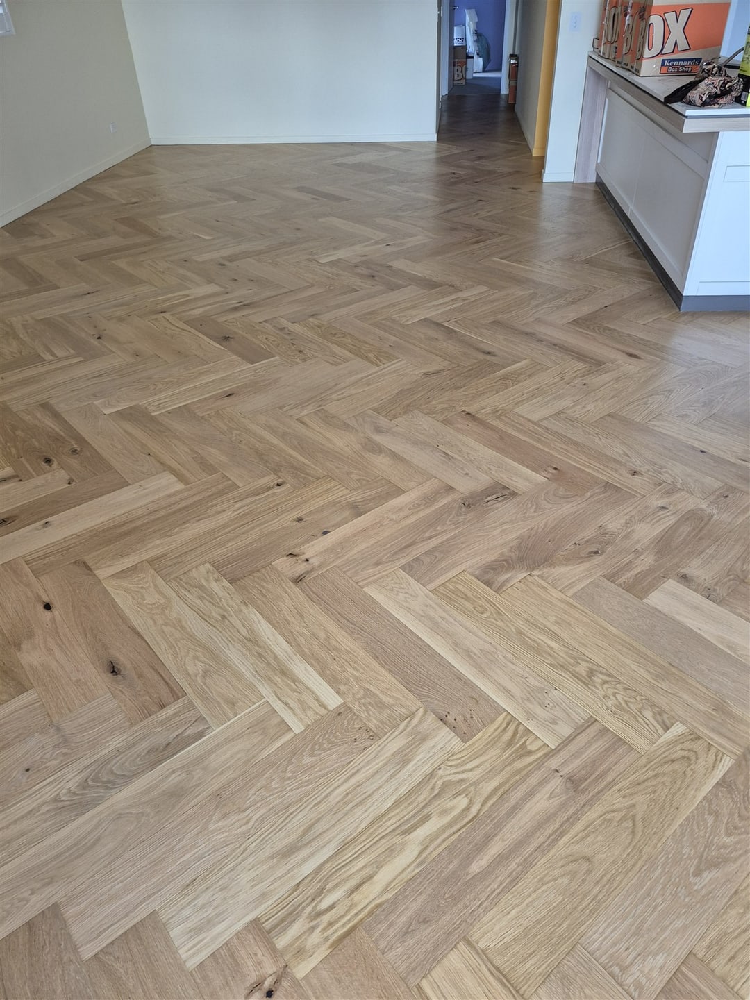 Herringbone pattern toward the hallway, Brisbane