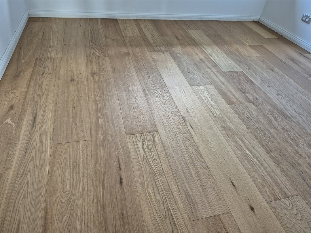 Engineered oak in an empty room, Brisbane