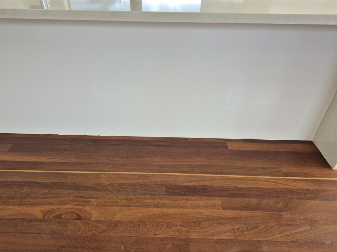 Jarrah floor along the island bench, Brisbane