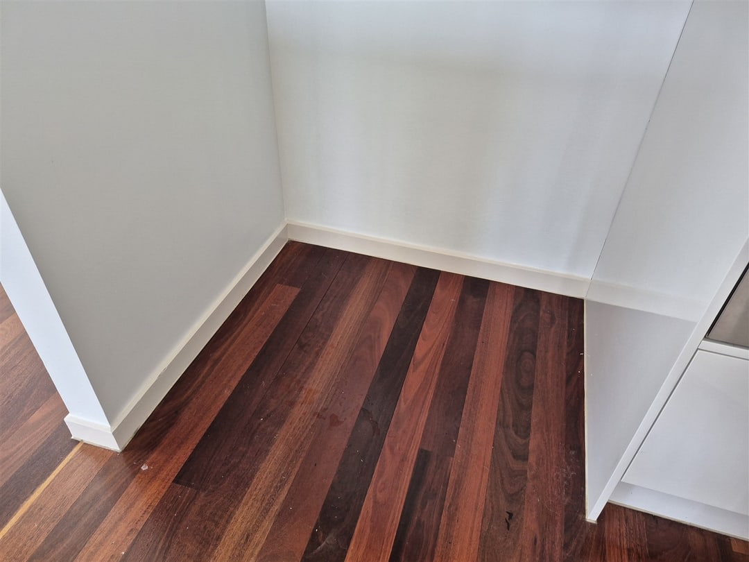 Jarrah boards in the pantry corner, Brisbane