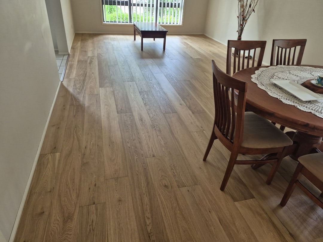 Spotted gum running through to the living area and windows, Brisbane