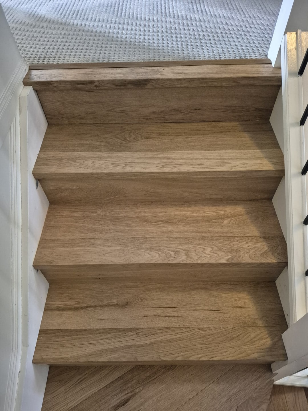 Straight run of engineered oak steps, Brisbane