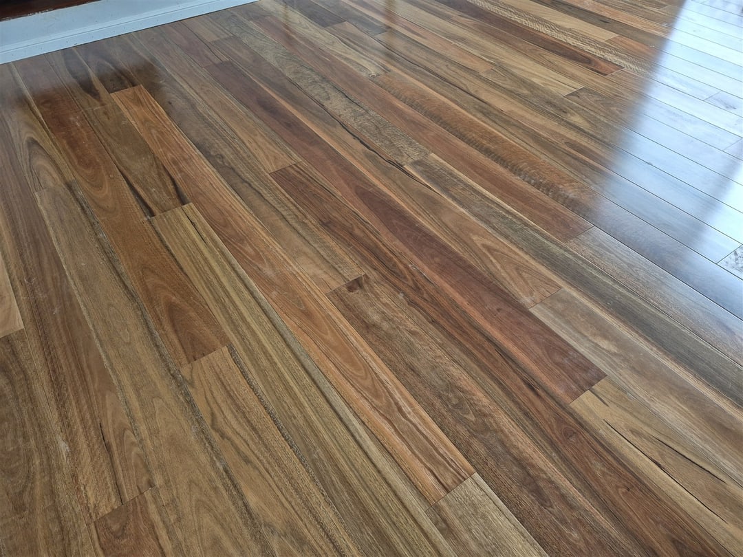 Natural light across the spotted gum boards, Brisbane